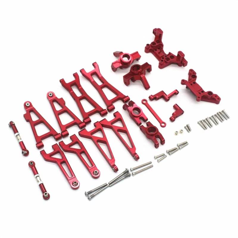 QAWSED RC Autozubehör Kompatibel Mit MJX Für Hyper Go 16207 16208 16209 16210 H16 1/16 RC-Auto-Upgrade-Teilesatz, Metall-Querlenker-Lenkblock-Set von QAWSED