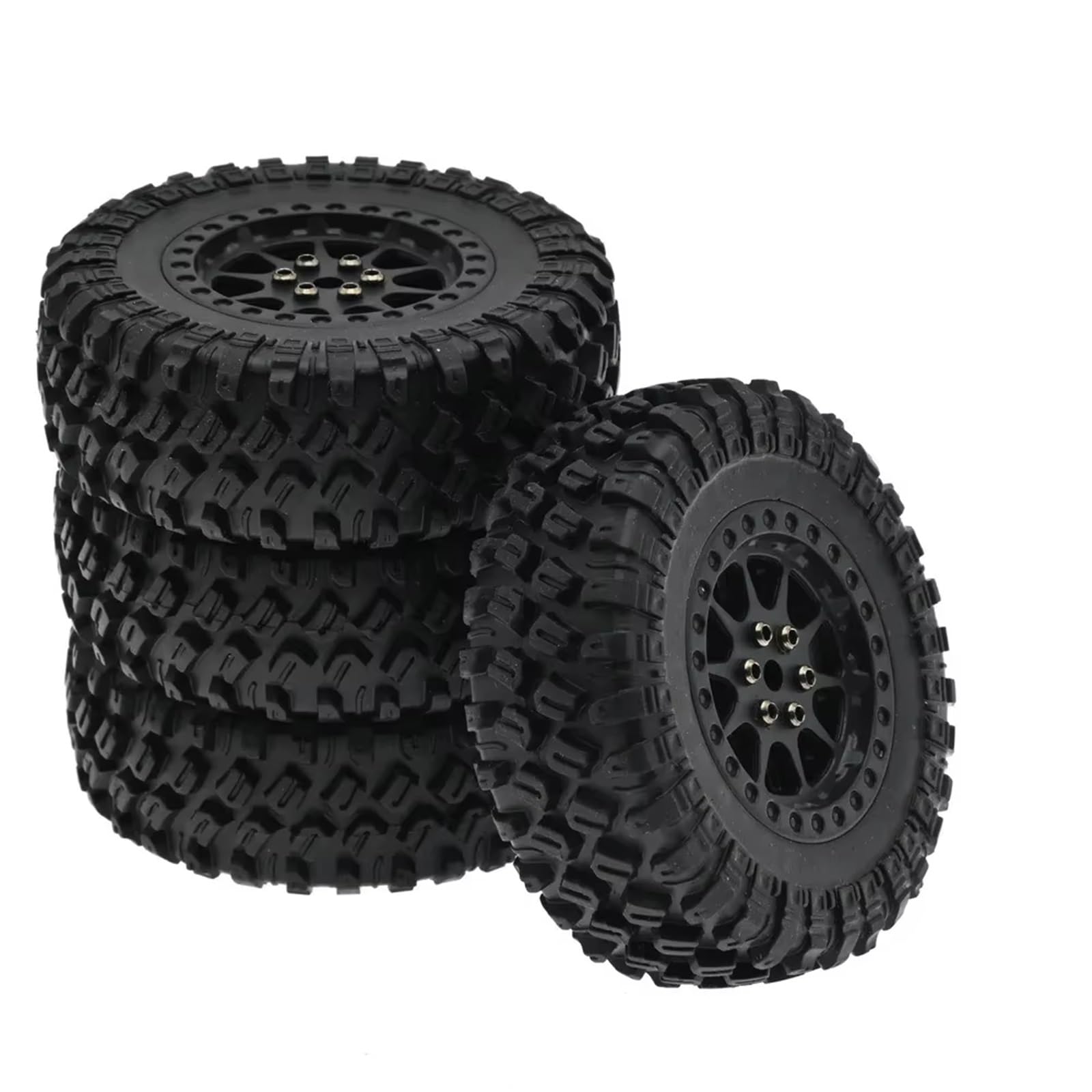 QAWSED RC Autozubehör Kompatibel Mit MN MN90 MN91 MN99 Für MN99S 1/12 RC Upgrade Teile Modifikation Zubehör Für Klettern Auto Clip Reifen Innen Baumwollreifen(Black) von QAWSED