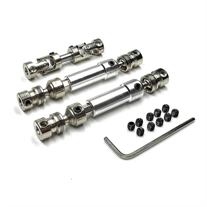 QAWSED RC Autozubehör Kompatibel Mit MN128 MN86 MN86S MN86K MN86KS Für MN G500 1/12 RC-Auto-Upgrade-Teile Zubehör 3-teilige Metall-Antriebswelle CVD-Antriebswelle von QAWSED