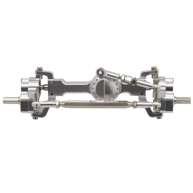 QAWSED RC Autozubehör Kompatibel Mit MN99S Für MN D90 D91 D96 Für MN98 MN45 1/12 RC-Auto-Upgrade-Teile CNC-Metall-Portalachsensatz Vorne Und Hinten(Silver,Front) von QAWSED