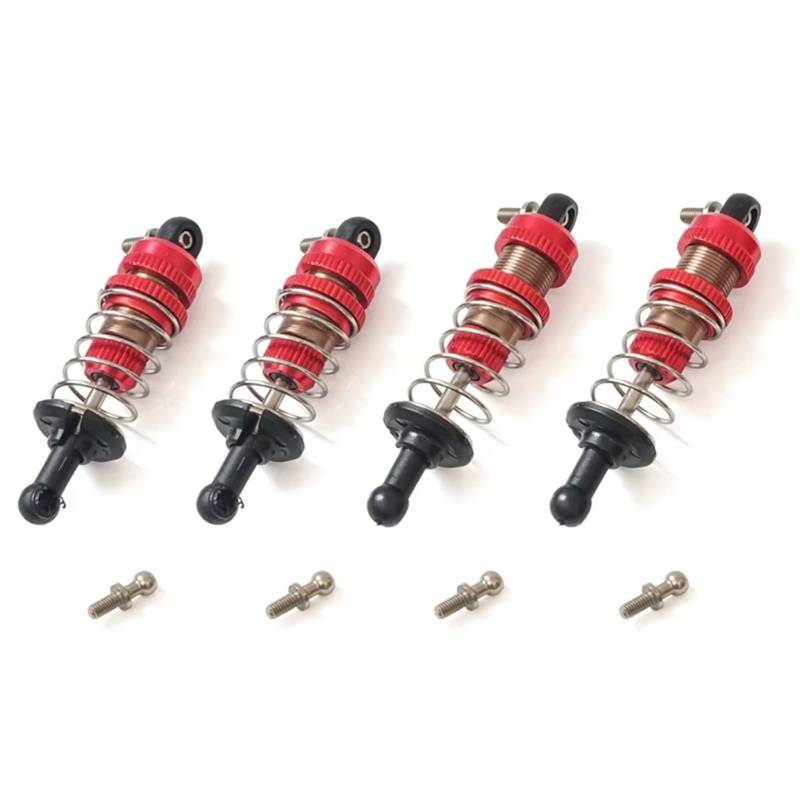 QAWSED RC Autozubehör Kompatibel Mit SG 1603 Für UDIRC UD1601 UD1603 UD1604 UD1607 1/16 RC Auto Upgrade Teile Zubehör 4-teilig Metall Stoßdämpfer von QAWSED