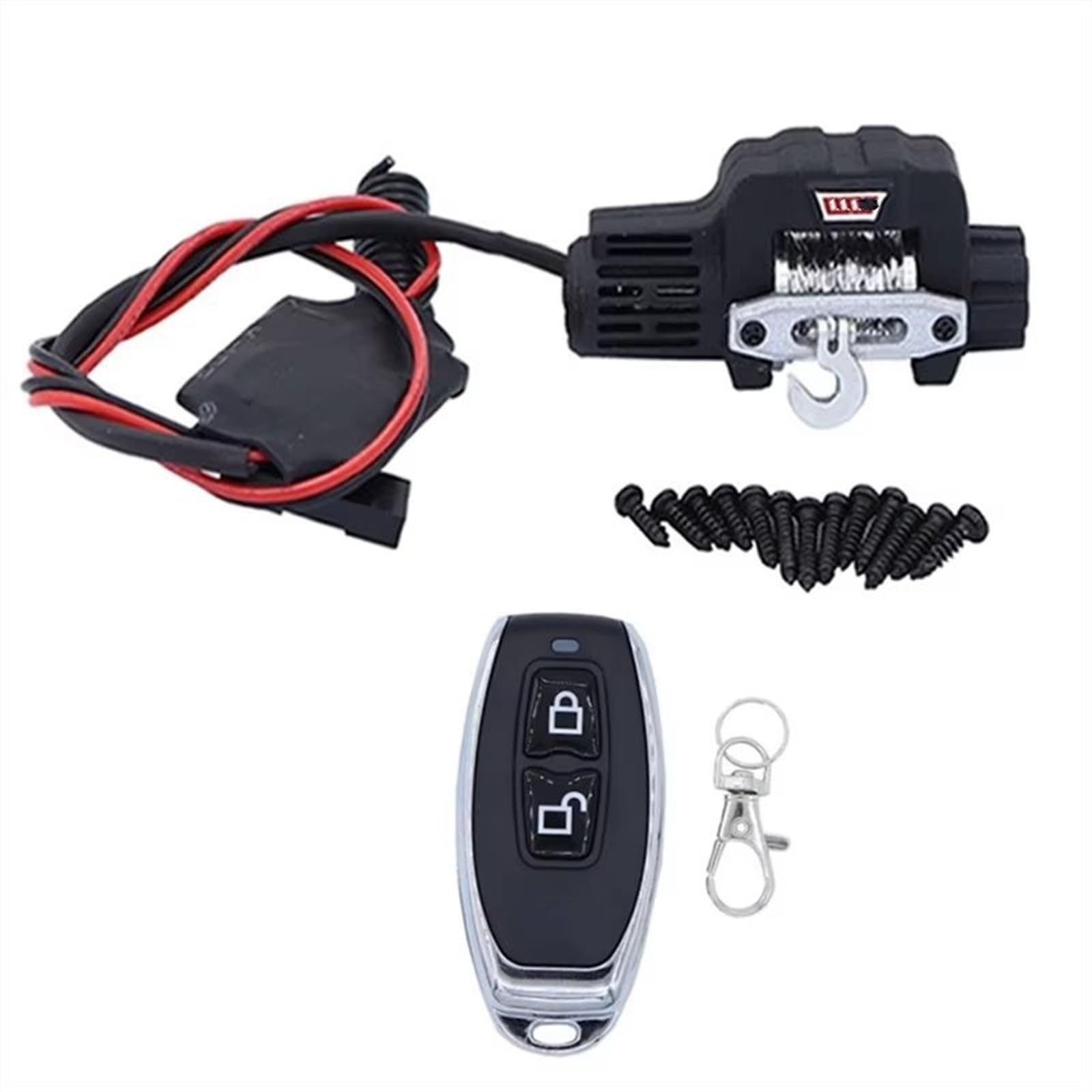 QAWSED RC Autozubehör Kompatibel Mit TRX4M 1/18 RC Crawler Car Upgrade-Teile Modifikation Ersatzzubehör Für Mini-Winde Und Fernbedienung QAWSED RC Autozubehör Kompatibel Mit TRX4M 1/18 RC Crawler Car Upgrade-Teile Modifikation Ersatzzubehör Für Mini-Winde Und Fernbedienung von QAWSED