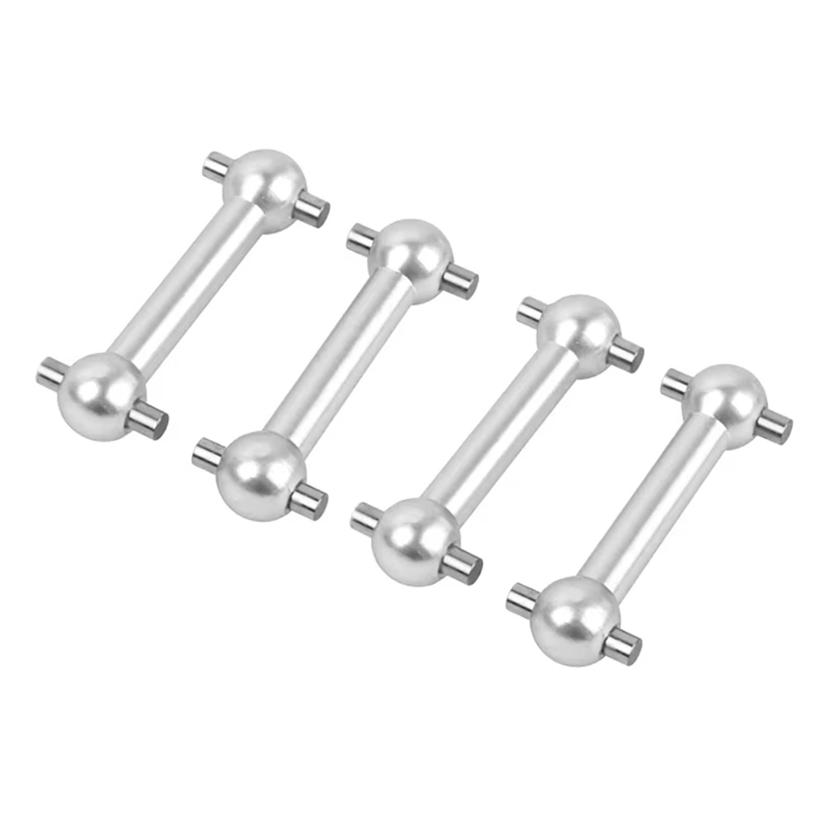 QAWSED RC Autozubehör Kompatibel Mit Tamiya Für TT02 Für TT02D Für TT02S 1/10 RC Auto Upgrade Teile Ersatz Metall Antriebswelle Dogbone Antriebswelle(Silver) von QAWSED