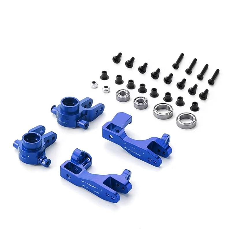 QAWSED RC Autozubehör Kompatibel Mit Traxxas Für Slash Für Rustler Für Hoss Für VXL RC-Auto-Upgrade-Teile, Metall-Lenkhebel, Drag-Link-Servo-Saver-Set(Type c Red) von QAWSED