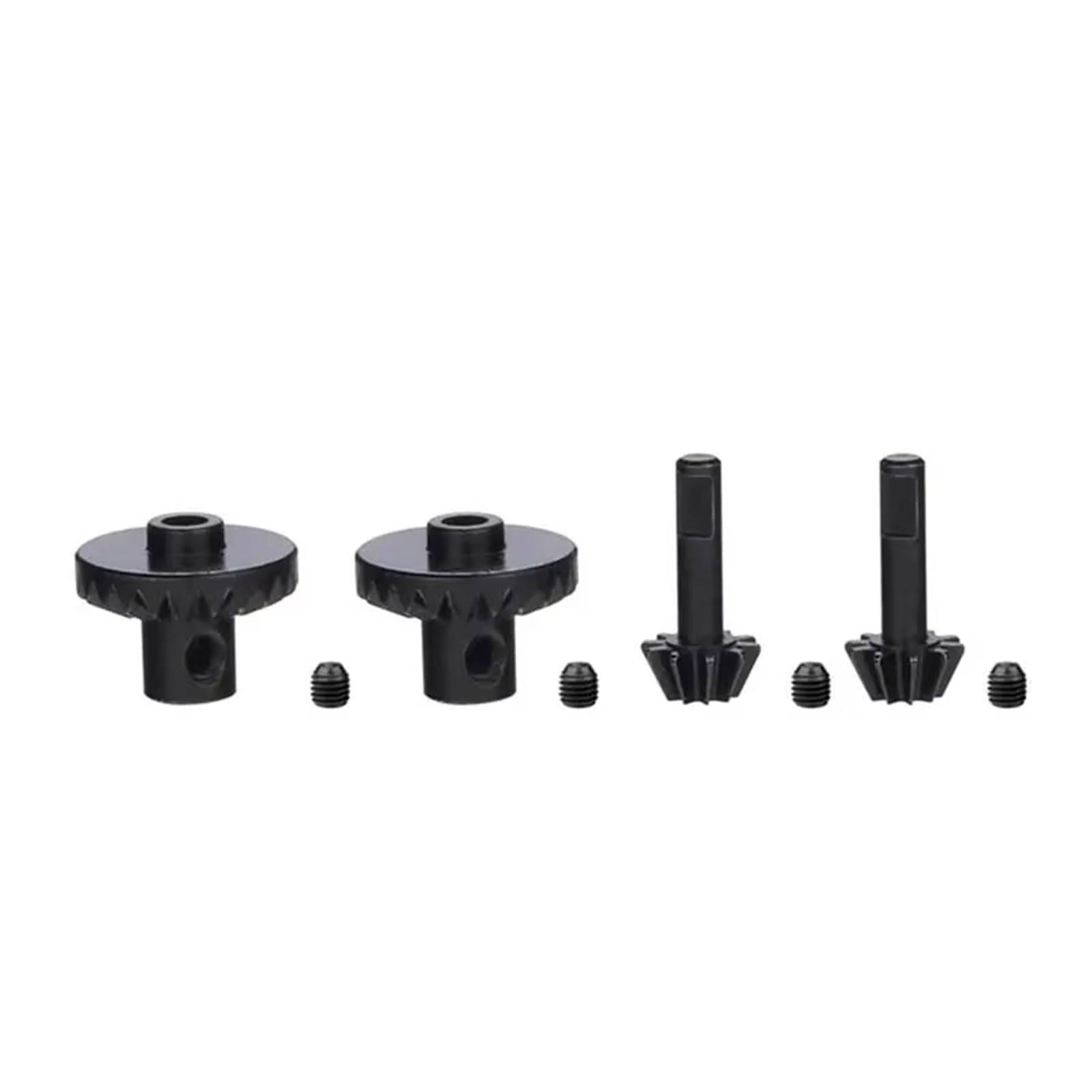 QAWSED RC Autozubehör Kompatibel Mit WPL B24 B36 C14 C24 1/12 Für MN D90 D99 Für MN99S 1/16 RC Auto Ersatzteile Stahl Vorne Hinterachse Getriebe Antriebswelle Zahnräder(Black) von QAWSED