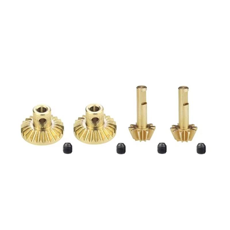 QAWSED RC Autozubehör Kompatibel Mit WPL B24 B36 C14 C24 1/12 Für MN D90 D99 Für MN99S 1/16 RC Auto Ersatzteile Stahl Vorne Hinterachse Getriebe Antriebswelle Zahnräder(Yellow) von QAWSED