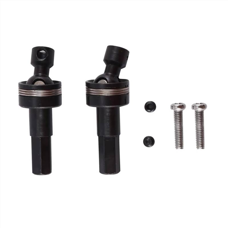 QAWSED RC Autozubehör Kompatibel Mit WPL C14 C24 B14 B24 B36 Für MN D90 Für MN99S RC-Autoteile, 2-teilige Metall-Vorderachse Für Universelle CVD-Antriebswelle, 5mm Sechskant von QAWSED