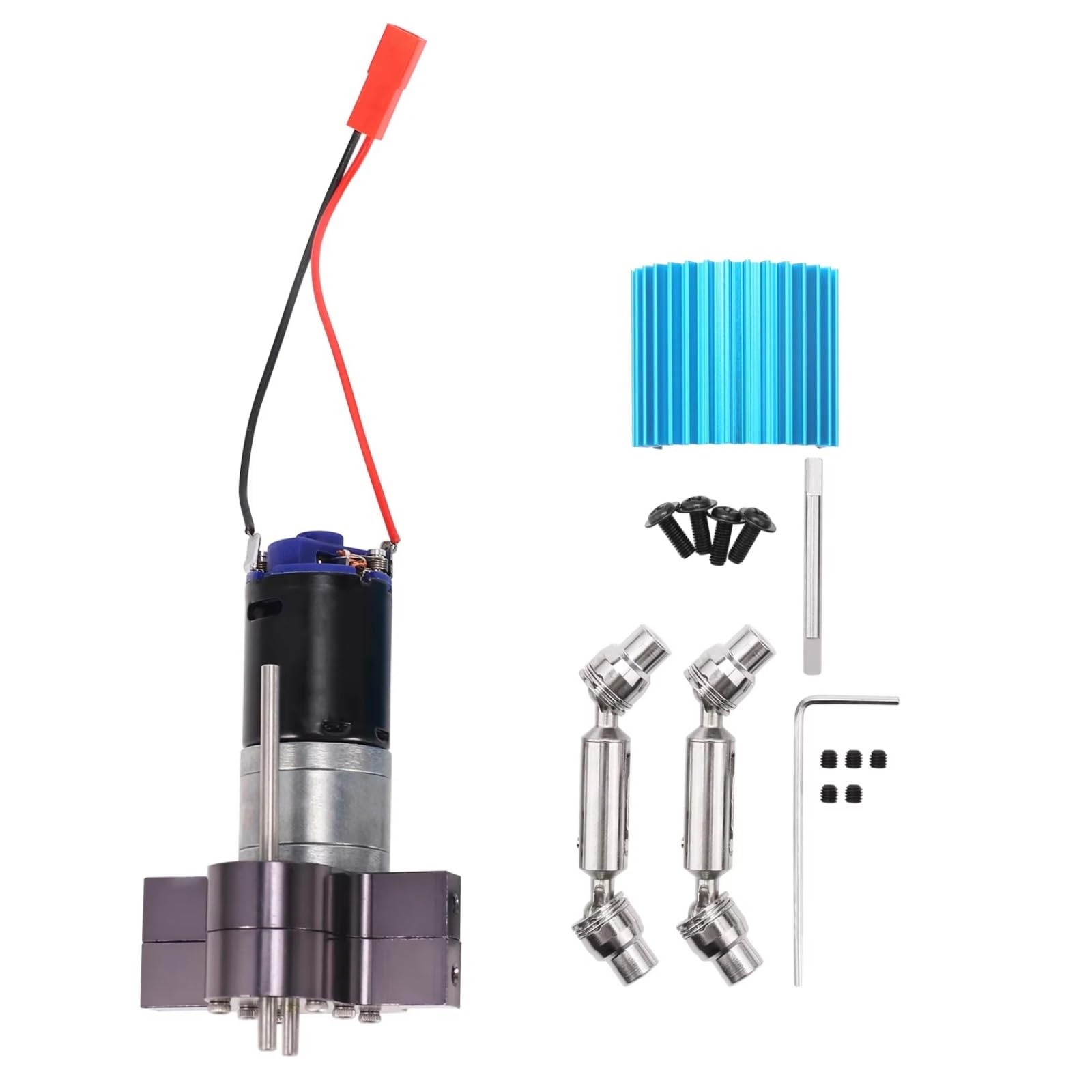 QAWSED RC Autozubehör Kompatibel Mit WPL C14 C24 B24 B36 Für MN D90 Für MN99S RC-Autoteilezubehör Metallgetriebe 370 Motor Mit Antriebswelle QAWSED RC Autozubehör Kompatibel Mit WPL C14 C24 B24 B36 Für MN D90 Für MN99S RC-Autoteilezubehör Metallgetriebe 370 Motor Mit Antriebswelle von QAWSED