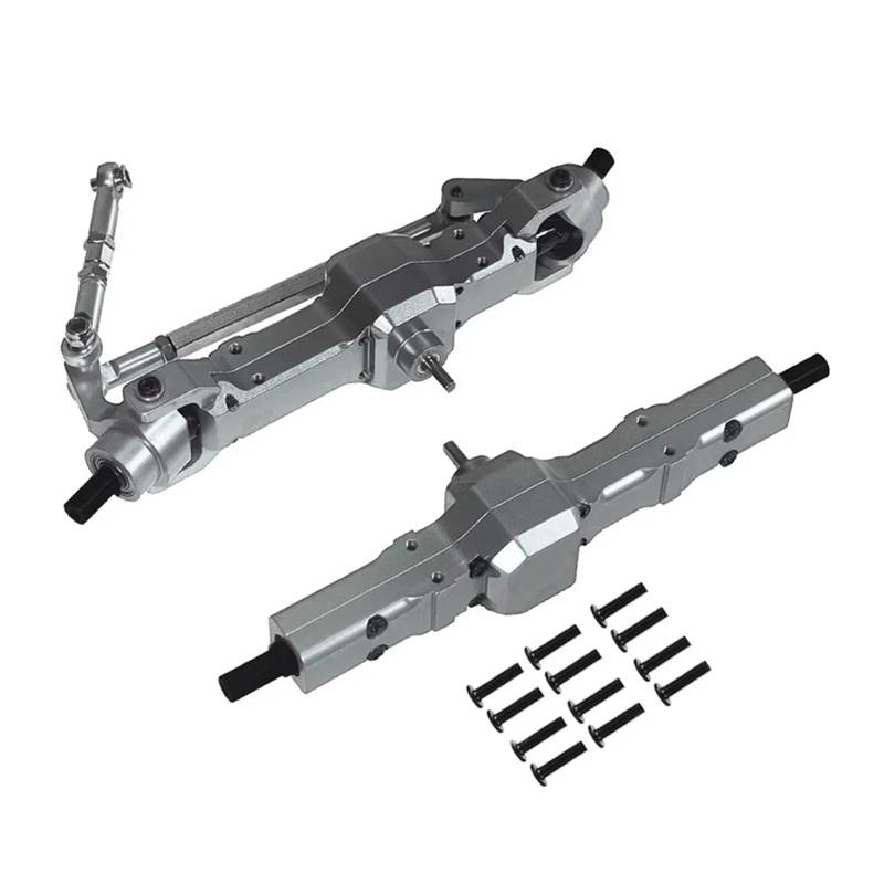 QAWSED RC Autozubehör Kompatibel Mit WPL C14 C24 Für Feiyu Für JJRC 1/16 Fernbedienungsauto-Upgrade Modifizierte Teile Metall Metallbrücke Gesamt(Gray) von QAWSED