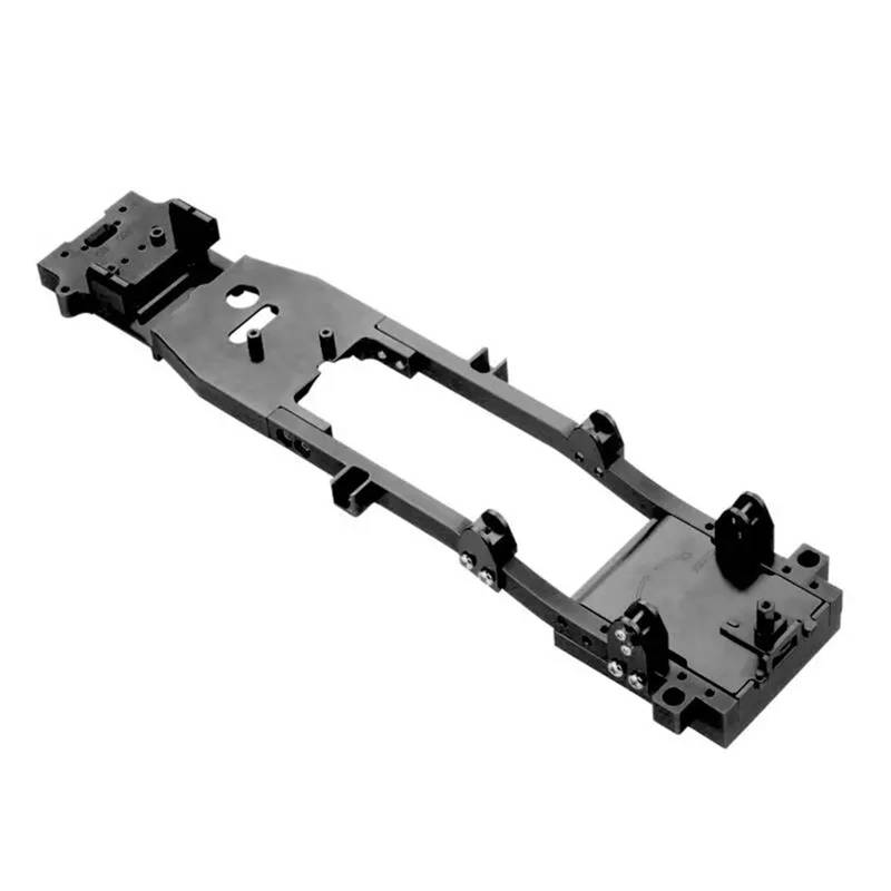 QAWSED RC Autozubehör Kompatibel Mit WPL D12 1/10 RC Drift Car DIY Upgrade Teile Zubehör 1 Stück CNC Metallkörper Für Chassis Rahmenstrahl(Gray) von QAWSED
