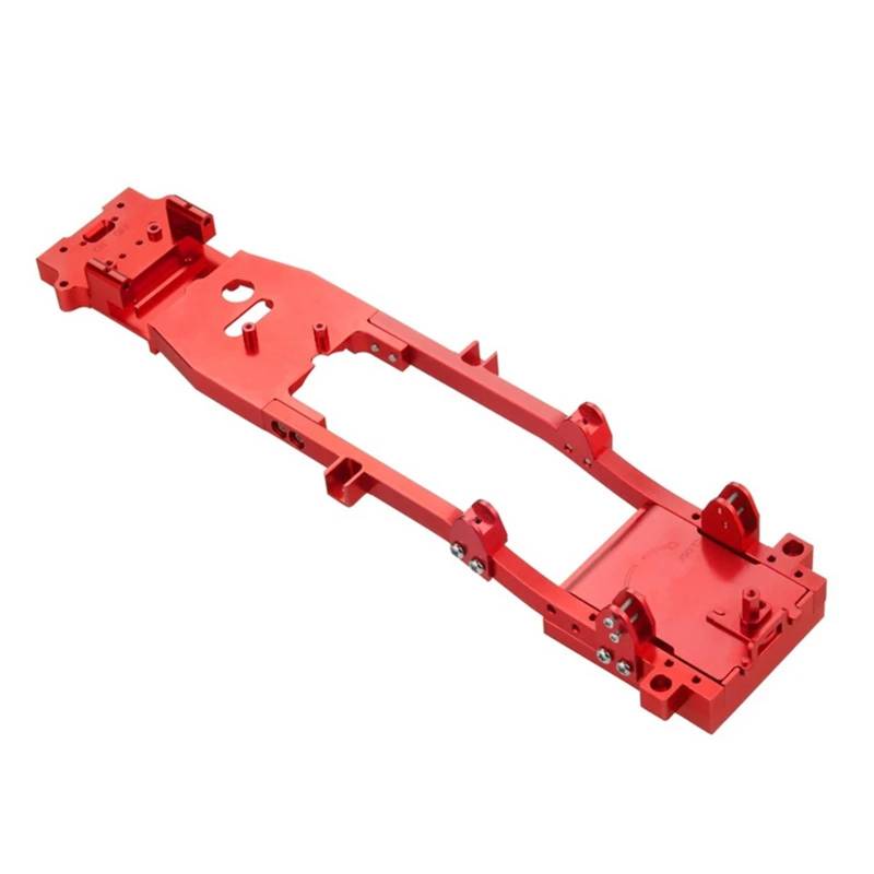QAWSED RC Autozubehör Kompatibel Mit WPL D12 1/10 RC Drift Car DIY Upgrade Teile Zubehör 1 Stück CNC Metallkörper Für Chassis Rahmenstrahl(Red) von QAWSED