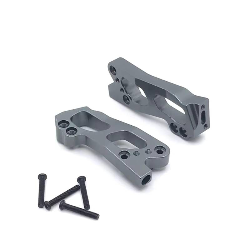 QAWSED RC Autozubehör Kompatibel Mit Wltoys 12423 12427 12428 12429 Fernbedienung Auto Upgrade Teile Zubehör Metall Unterstützung Links Rechts Rearsuspension Rahmen(Gray) von QAWSED