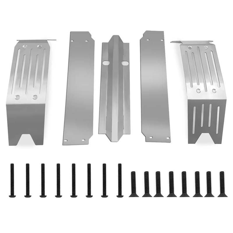 QAWSED RC Autozubehör Kompatibel Mit X-MAXX 1/5 RC Für Buggy Truck Upgrade-Teile Zubehör Edelstahl Für Chassis Armor Skid Plate Guard Protect Set von QAWSED