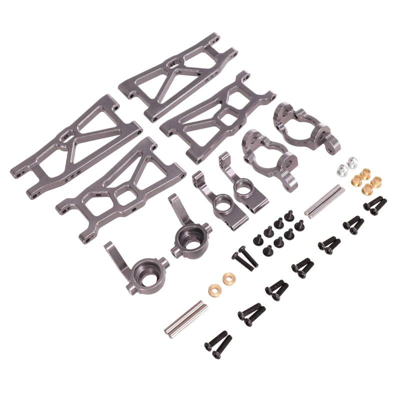 QAWSED RC Autozubehör Kompatibel Mit ZD Für Racing DBX-10 1/10 Ferngesteuertes Auto, Upgrade-Modifikationsteile, Metall-Kipphebel-Lenkbecher, 5-teiliges Set(Gray) von QAWSED