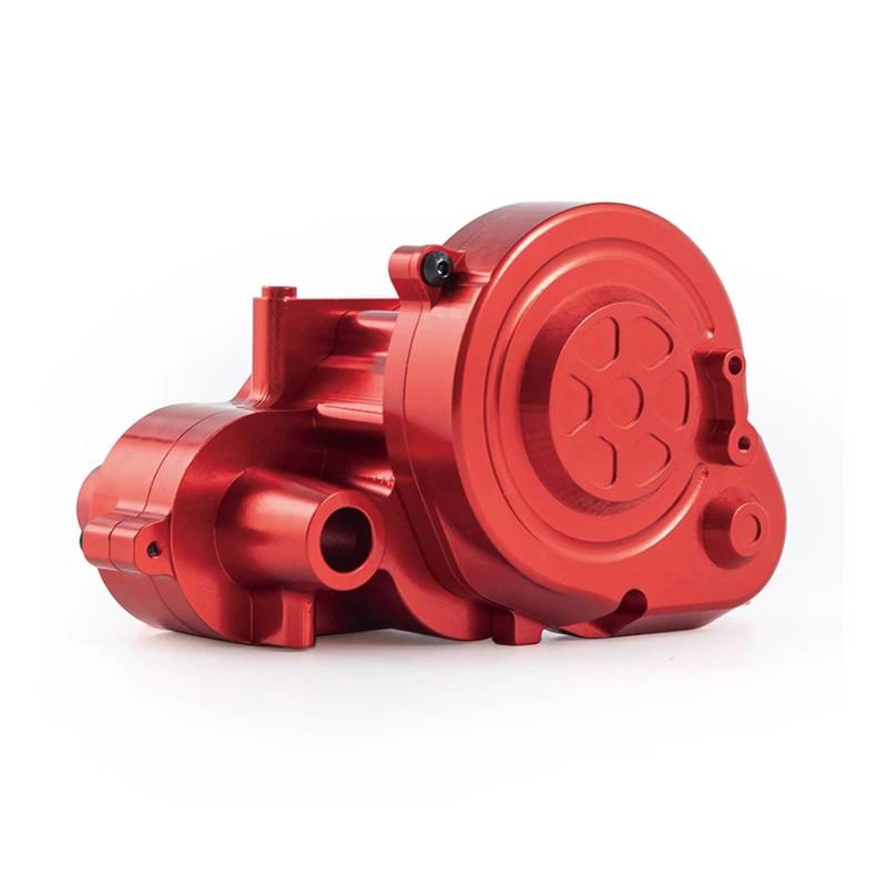 QAWSED RC Getriebe Box Kompatibel Mit Axial RBX10 Für Bouncer Für Ryft 4WD AXI03009 CNC-Aluminiumlegierung-Getriebegehäuse-Getriebeabdeckungssatz 1/10 RC Rock Parts(Red) von QAWSED