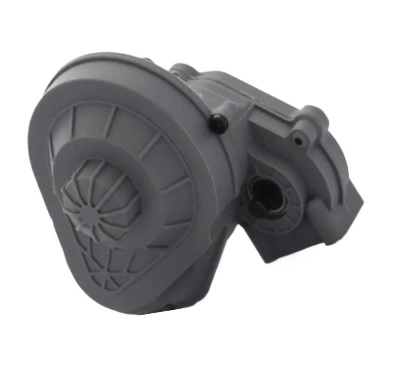 QAWSED RC Getriebe Box Kompatibel Mit Axial SCX10 1/10 RC-Autoteilzubehör, 1-teiliges Aluminiumlegierung-Getriebe Mit Geräuscharmer Leistung, RC-Autogetriebe(Gray) von QAWSED