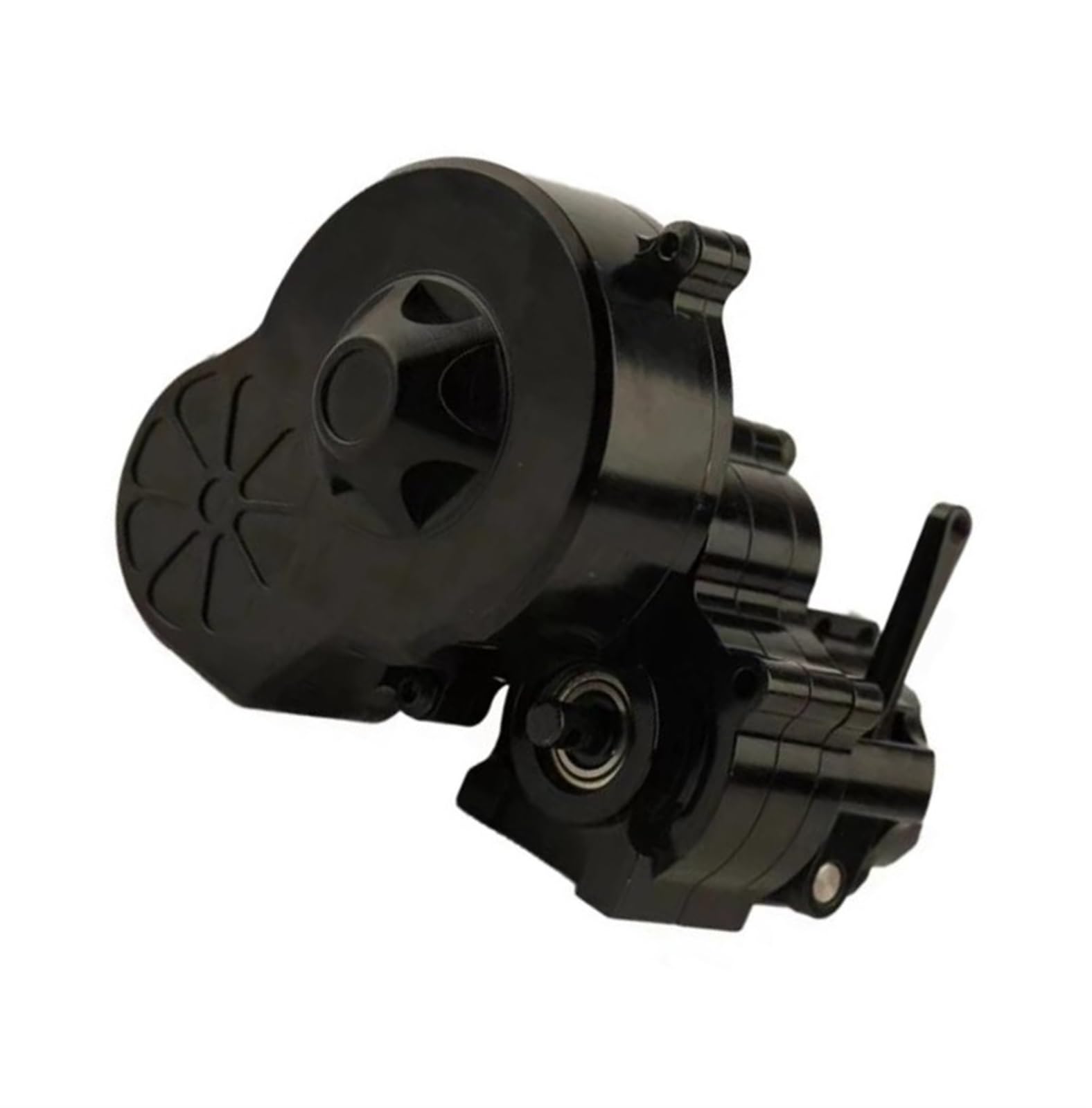 QAWSED RC Getriebe Box Kompatibel Mit Axial SCX10 AX10 Für Wraith Metallgetriebe-Getriebebox Mit Dig Gear 1-Gang 1/10 RC Crawler Car(Black) von QAWSED