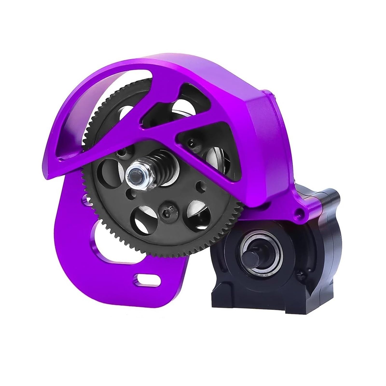 QAWSED RC Getriebe Box Kompatibel Mit Axial SCX10 I II AX10 SMT10 Getriebe 1/10 RC Crawler Upgrades Metall Getriebe/Center Getriebe Upgrade Teile(Purple) von QAWSED