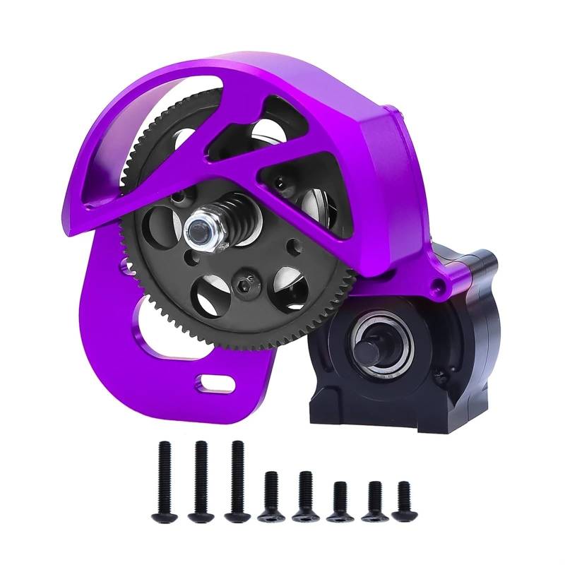 QAWSED RC Getriebe Box Kompatibel Mit Axial SCX10 I II AX10 SMT10 Metallgetriebe Mittelgetriebe 1/10 RC Crawler Upgrades Teil(Purple) von QAWSED