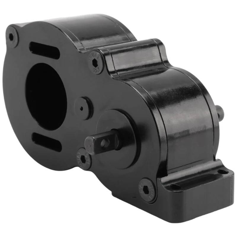 QAWSED RC Getriebe Box Kompatibel Mit Axial SCX10 I II III Für Capra Für LCG, Unterer Schwerpunkt Aus Metall, Getriebe, 1/10 RC Crawler, Upgrade-Teile(Black) von QAWSED