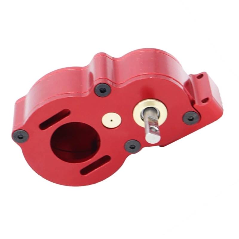 QAWSED RC Getriebe Box Kompatibel Mit Axial SCX10 I II III Für Capra Für LCG, Unterer Schwerpunkt Aus Metall, Getriebe, 1/10 RC Crawler, Upgrade-Teile(Red) von QAWSED
