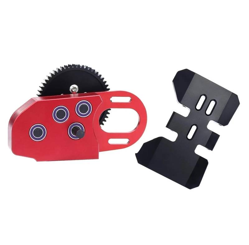 QAWSED RC Getriebe Box Kompatibel Mit Axial SCX10 III II 90046 Für Capra TRX4 1/10 RC-Auto Für LCG 2Low Gearbox Middle Transmission Box Mit Gear-Upgrade-Teil(Red) von QAWSED