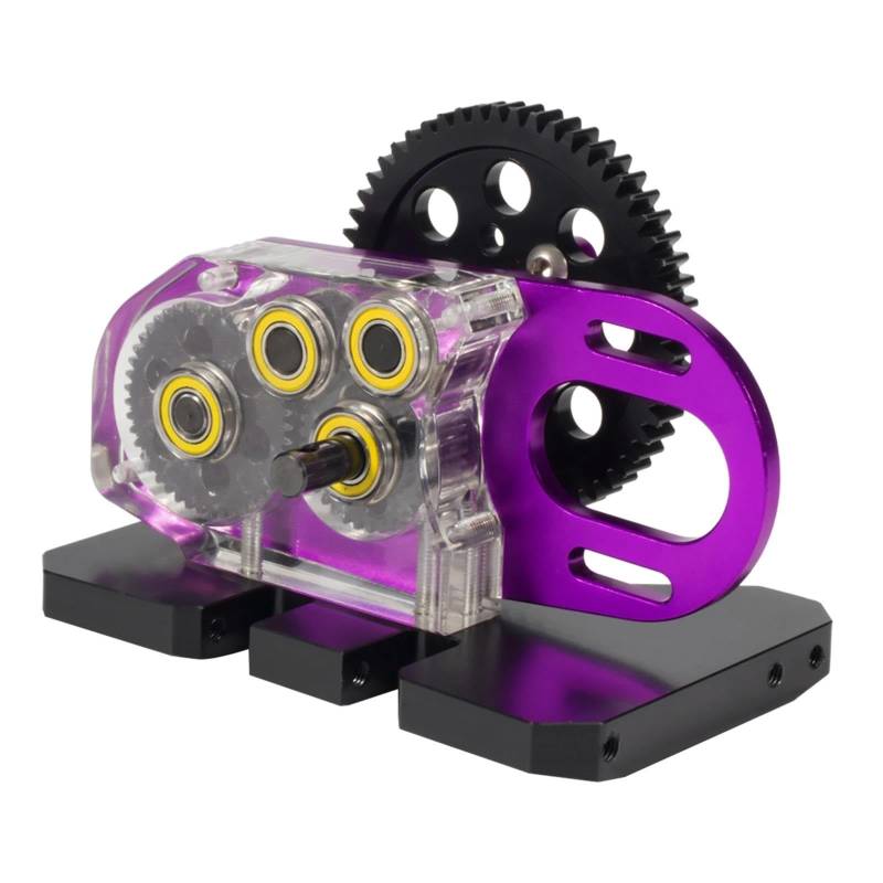 QAWSED RC Getriebe Box Kompatibel Mit Axial SCX10 III II TRX4 Für LCG 2Low Transmission Getriebe 1/10 RC Crawler Upgrades Teil Zubehör(Purple) von QAWSED