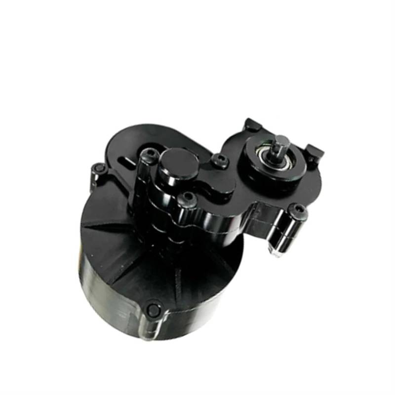 QAWSED RC Getriebe Box Kompatibel Mit Axial SCX10 SCX0044 1/10 RC Crawler Auto Upgrade Teile Zubehör Aluminium Legierung Getriebe Mit Motor Getriebe(Black) von QAWSED