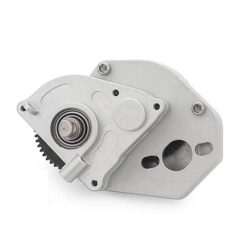 QAWSED RC Getriebe Box Kompatibel Mit Axial SCX24 90081 C10 B-17 Truck-Upgrade-Getriebe Mit Ritzelgetriebe, Innenzahnrädern, 1/24 RC Crawler(Silver) von QAWSED
