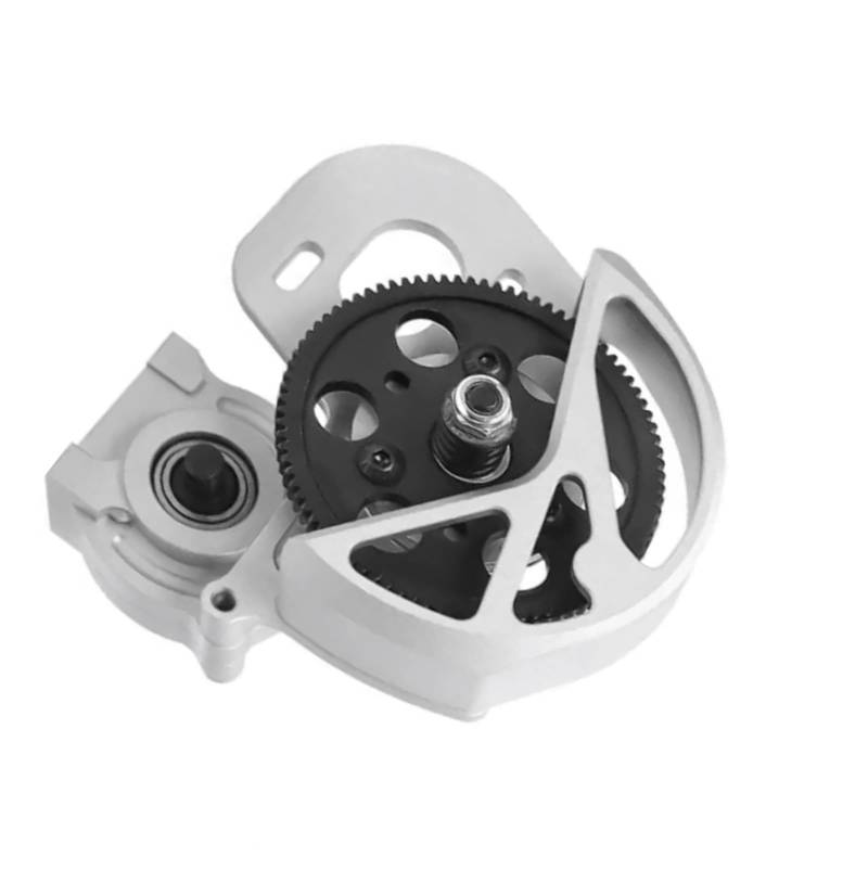 QAWSED RC Getriebe Box Kompatibel Mit Axial Scx10 Aluminiumlegierung Silent Performance Getriebe Getriebe 1/10 RC Auto Upgrade Teil Zubehör(Silver) von QAWSED
