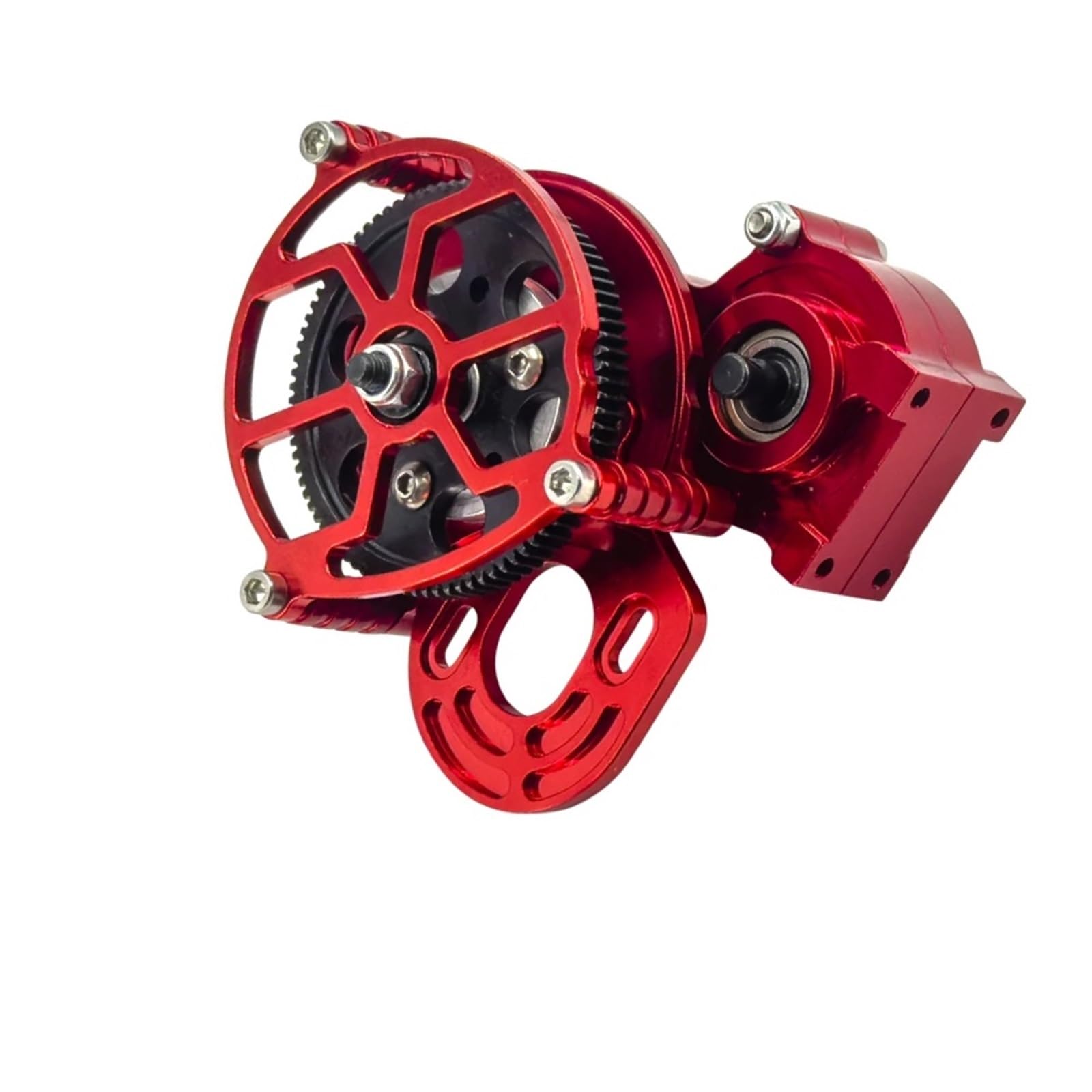 QAWSED RC Getriebe Box Kompatibel Mit Axial Scx10 Upgrades Teile Getriebe Getriebesatz Kit Mit Metallgetriebe 1/10 Rc Crawler Autozubehör(Red) von QAWSED
