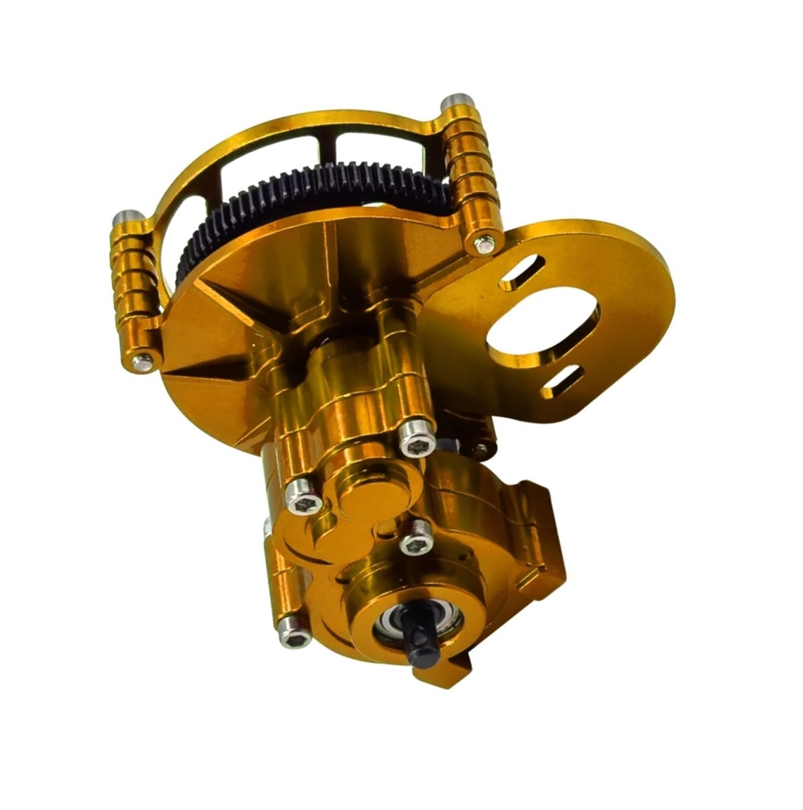 QAWSED RC Getriebe Box Kompatibel Mit Axial Scx10 Upgrades Teile Getriebe Getriebesatz Kit Mit Metallgetriebe 1/10 Rc Crawler Autozubehör(Yellow) von QAWSED