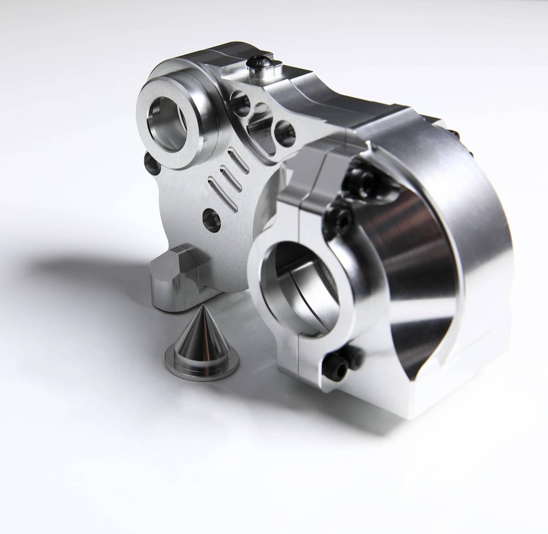 QAWSED RC Getriebe Box Kompatibel Mit HPI Für KM Für RV Für Baja 5b Ss 5sc CNC-Aluminiumlegierung Diff-Getriebegehäuse 1/5 RC-Auto-Upgrade-Teile(Silver) von QAWSED