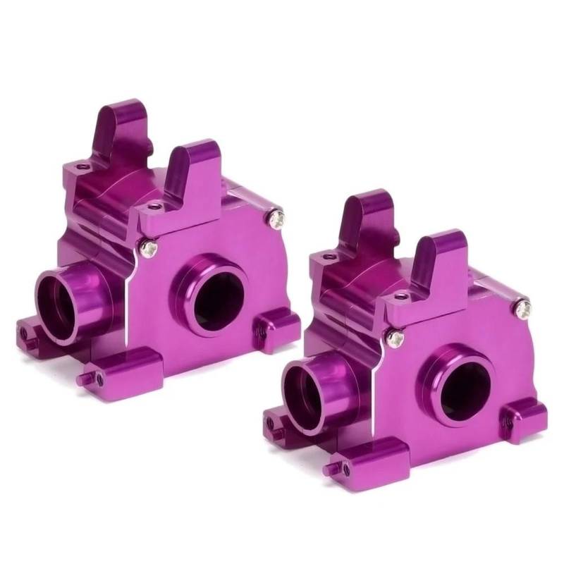 QAWSED RC Getriebe Box Kompatibel Mit HPI Für Savage 21 4.6 5.9 X XL X SS Für KIT 1:8 Modell RC Auto 2 Stück Aluminiumlegierung Getriebe Diff Getriebegehäuse Teile(Purple) von QAWSED
