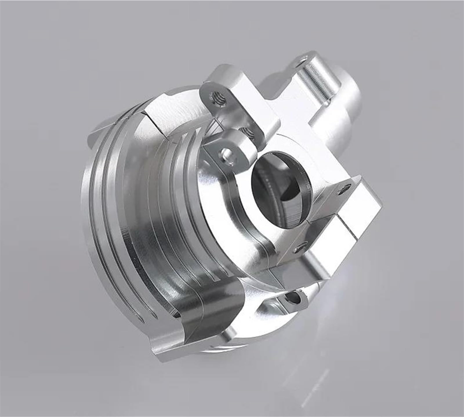 QAWSED RC Getriebe Box Kompatibel Mit HPI RS4 III CNC-Aluminium-Getriebegehäuse, 1/10 RC-Auto-Upgrade-Teile, Getriebegehäuse, Ersatzzubehör(Silver) von QAWSED
