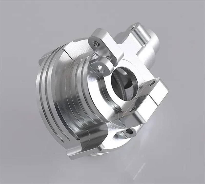 QAWSED RC Getriebe Box Kompatibel Mit HPI RS4 III CNC-Aluminium-Getriebegehäuse, 1/10 RC-Auto-Upgrade-Teile, Getriebegehäuse, Ersatzzubehör(Silver) von QAWSED