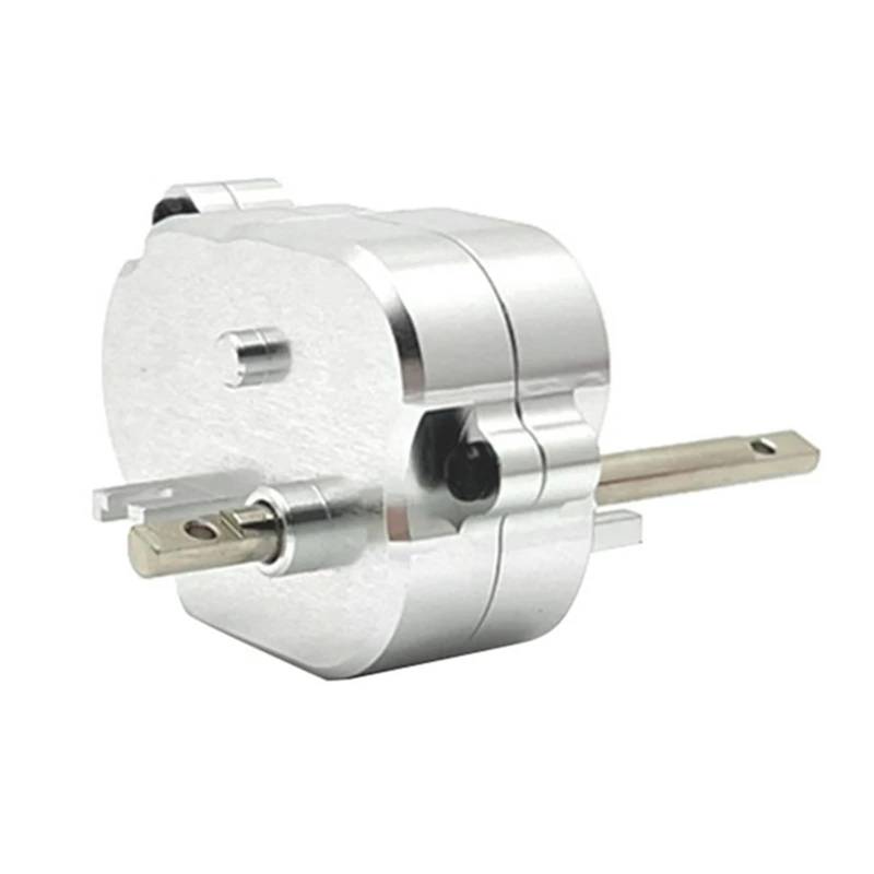 QAWSED RC Getriebe Box Kompatibel Mit MN82 LC79 MN78 1/12 RC Auto Getriebe Montage Getriebe Metall Getriebe Upgrade Teile Zubehör(Silver) von QAWSED