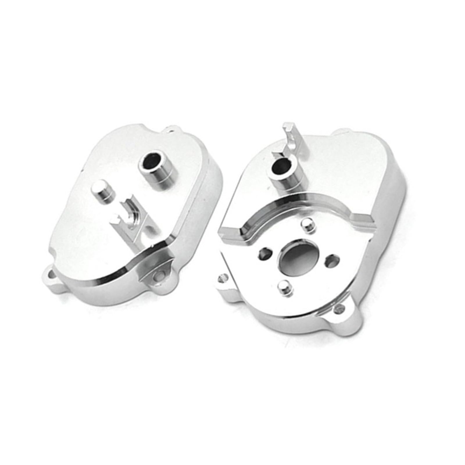 QAWSED RC Getriebe Box Kompatibel Mit MN82 LC79 MN78 1/12 RC-Auto-Getriebeschalenabdeckung, Metallgetriebegehäuse, Upgrade-Teile, Zubehör(Silver) von QAWSED