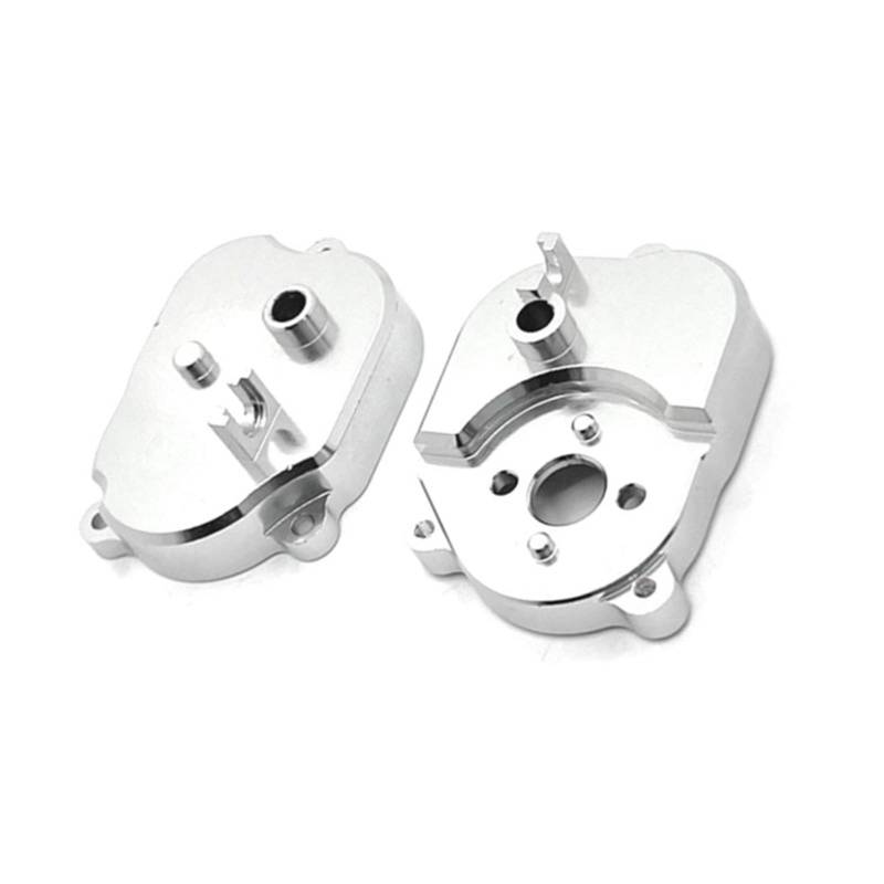 QAWSED RC Getriebe Box Kompatibel Mit MN82 LC79 MN78 1/12 RC-Auto-Getriebeschalenabdeckung, Metallgetriebegehäuse, Upgrade-Teile, Zubehör(Silver) von QAWSED