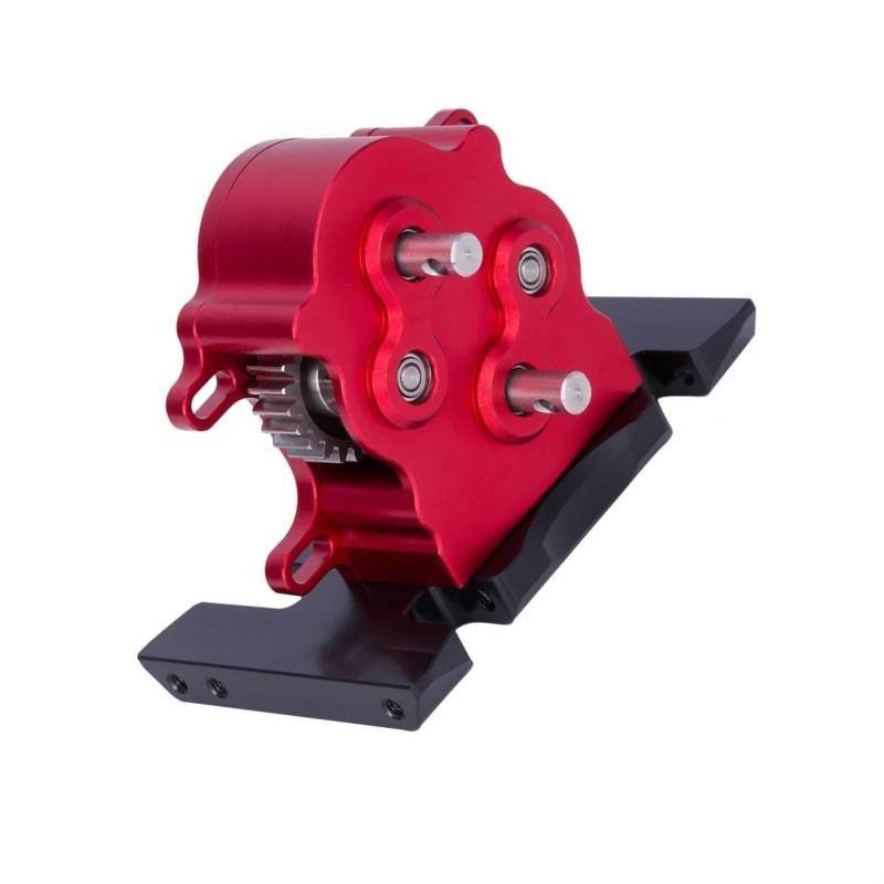 QAWSED RC Getriebe Box Kompatibel Mit SCX10 Für Capra Für Comp Für Builds, Aluminiumlegierung, Doppelgetriebe, Grabgetriebe, 1/10 RC Crawler Car Upgrade-Teile(Red) von QAWSED