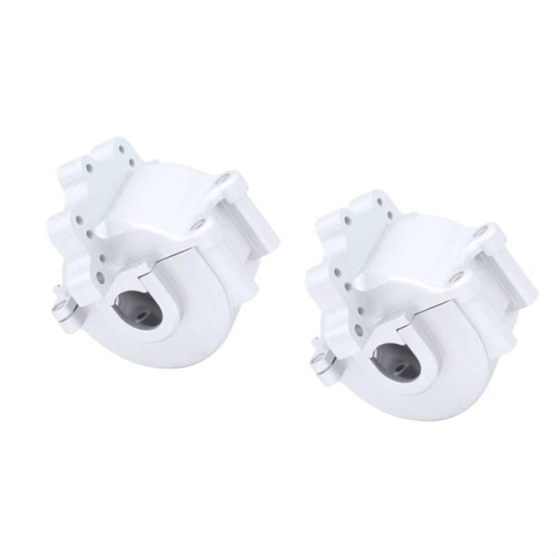 QAWSED RC Getriebe Box Kompatibel Mit SG 1603 1604 UD1601 UD1602, 2-teiliges Metallgetriebegehäuse Vorne Und Hinten, 1/16 RC-Auto-Upgrade-Teile(Silver) von QAWSED