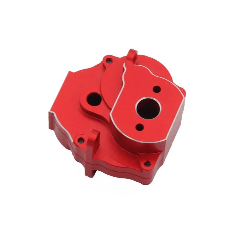 QAWSED RC Getriebe Box Kompatibel Mit Traxxas Für TRX-4M Metallgetriebe-Getriebegehäuse, Getriebegehäuse, 1/18 RC Crawler Car Upgrade Teile Zubehör(Red) von QAWSED