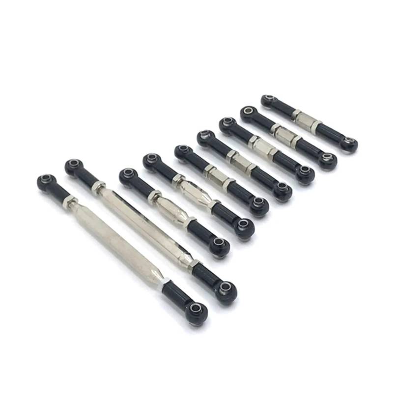 RC Autozubehör Für Wltoys 12428-ABC 12429 12423-ABC FY-01 FY-02 FY-03 FY-04 FY-05 FY-07 Q39 Q46 1/12 Lenkung Link Arm Pull Spurstange RC Upgrades Teile Zubehör(Black) von QAWSED