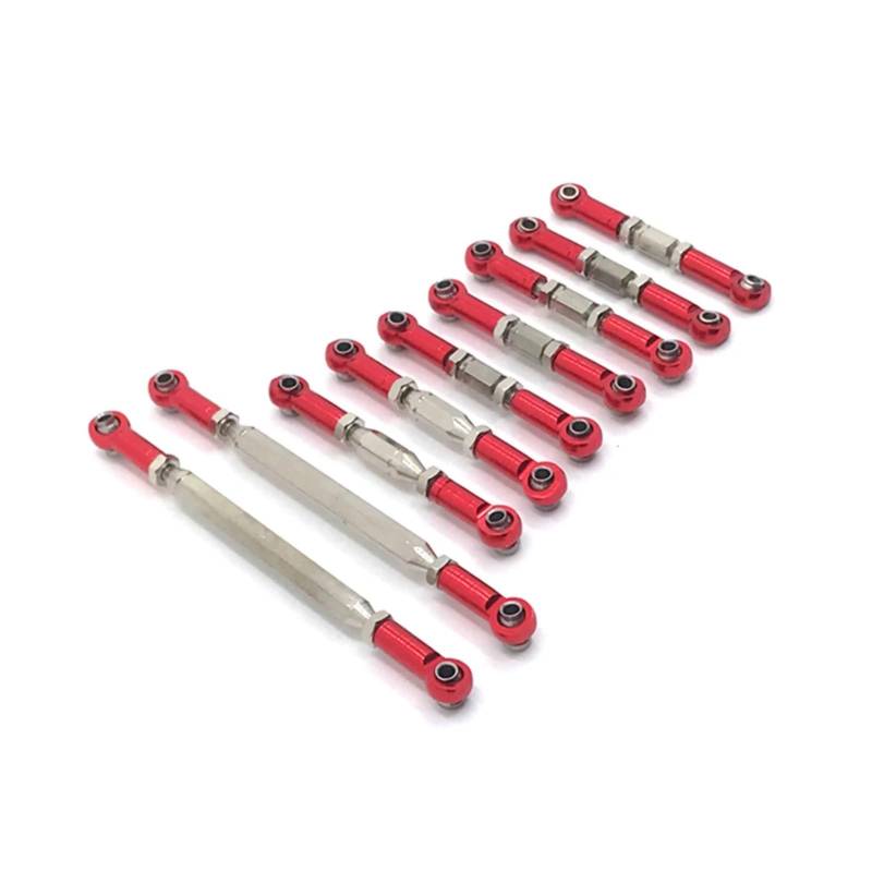 RC Autozubehör Für Wltoys 12428-ABC 12429 12423-ABC FY-01 FY-02 FY-03 FY-04 FY-05 FY-07 Q39 Q46 1/12 Lenkung Link Arm Pull Spurstange RC Upgrades Teile Zubehör(Red) von QAWSED