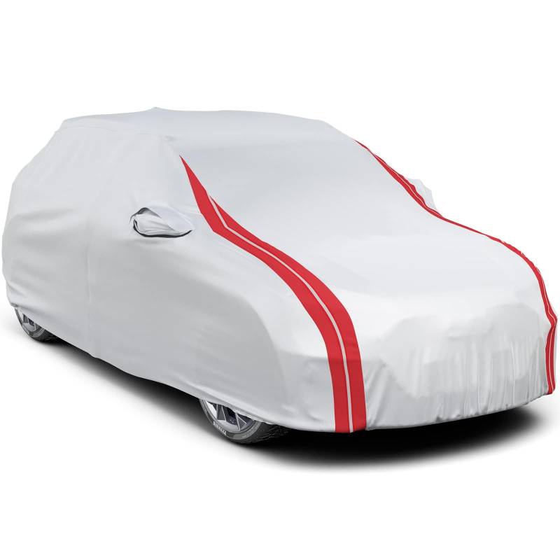 Autoabdeckung, für Renault Modus Grand Modus Wind ZOE R135 R110 R240 R90 Q90 Arkana Auto Allwetter-Wasserdicht UV-Schutz Winddicht Außen Vollständige Autoabdeckung von QAYOBN