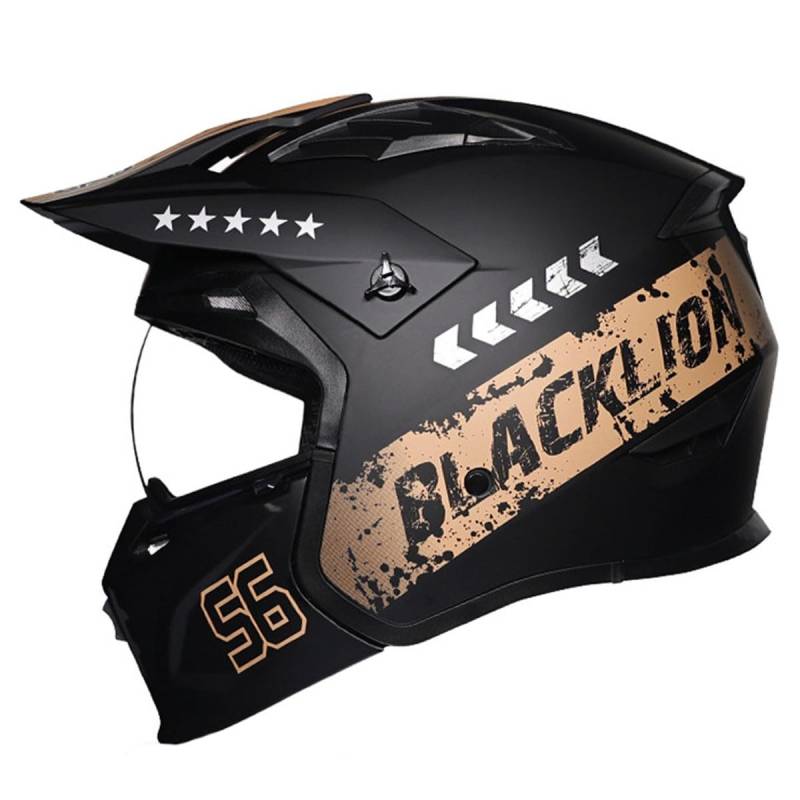 Halbschalenhelm 3/4 Kombinationshelm ECEDOT Zulassungiber Halbschale Jet-Helm Roller-Helm Scooter-Helm Retro Half Helm Mit Built-In Visier Für Cruiser Chopper Biker Moped 7,M:57-58CM von QAZXCVB