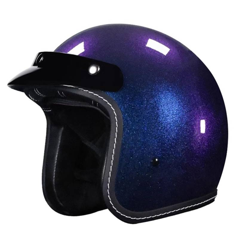 Vintage Deutsche Motorrad Halbhelme DOTECE Zugelassen Jethelm Moped Helm Motorrad Helm Brain-Cap Halbschale Chopper Helm Roller Helm Für Cruiser Scooter Damen Herren 18,L:59-60CM von QAZXCVB