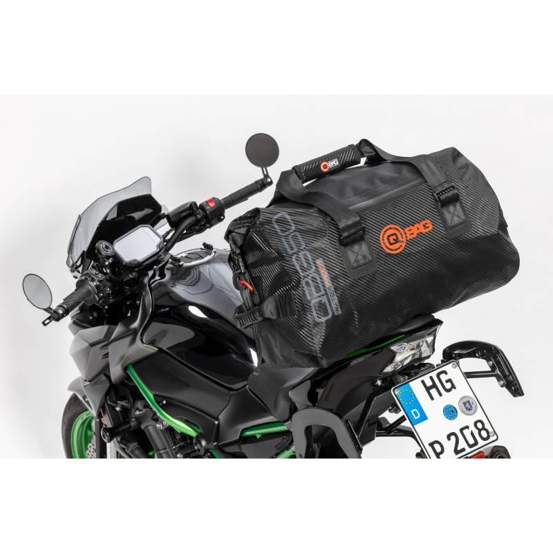 QBag Hecktasche/Gepäckrolle wasserdicht Carbonlook 50 Liter von QBag