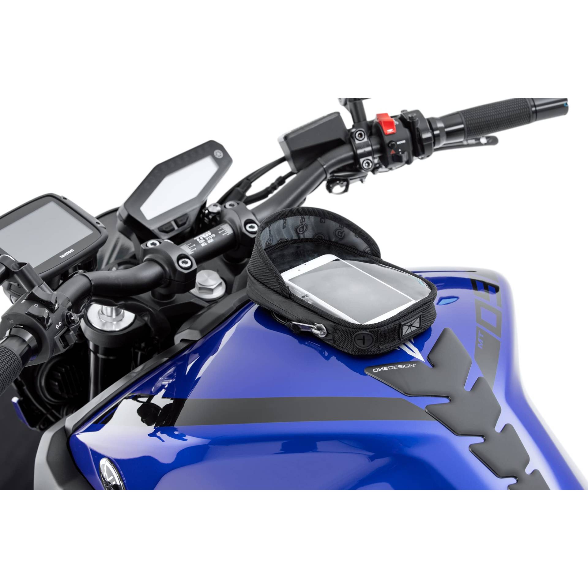QBag Tankrucksack Motorrad mit Magnet Tanktasche 14, für Smartphone/Navi, Schwarz von QBAG
