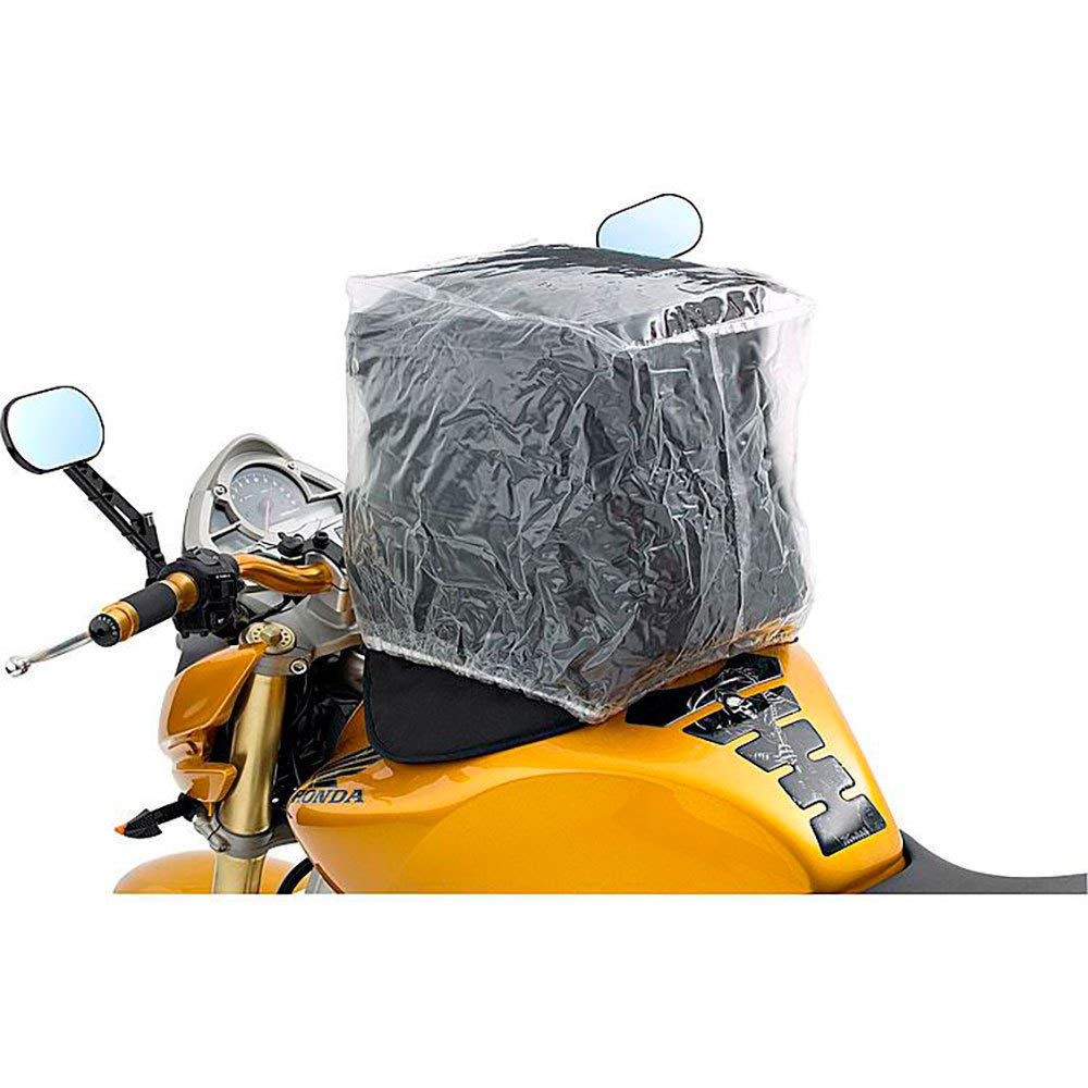 QBag Zubehör Motorrad-Tankrucksack Regenhaube universal für Tankrucksäcke, umlaufender Gummizug, straffer Sitz, durchsichtig, 20 – 35 Liter von QBAG